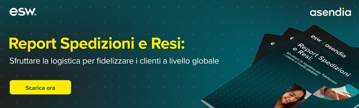 Copertina Report Spedizioni e Resi, Asendia.